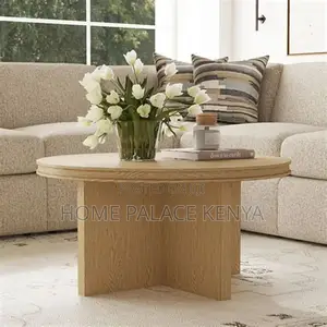 Coffee Table; Modern Designer Wooden Round Coffee Table