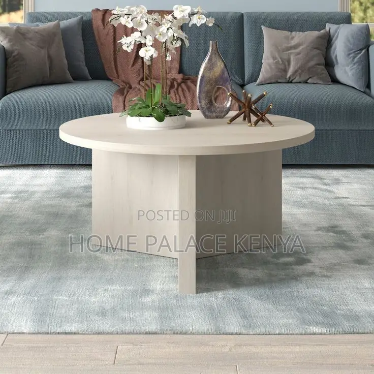 Coffee Table; Modern Designer Wooden Round Coffee Table