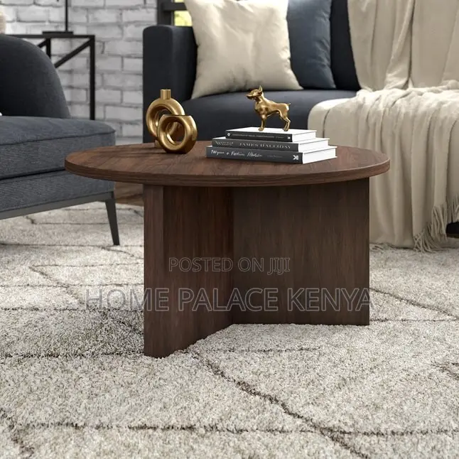Coffee Table; Modern Designer Wooden Round Coffee Table