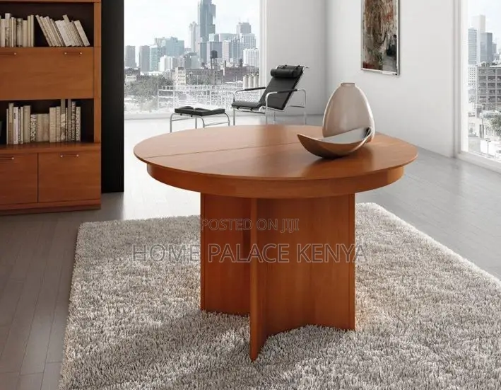 Coffee Table; Modern Designer Wooden Round Coffee Table