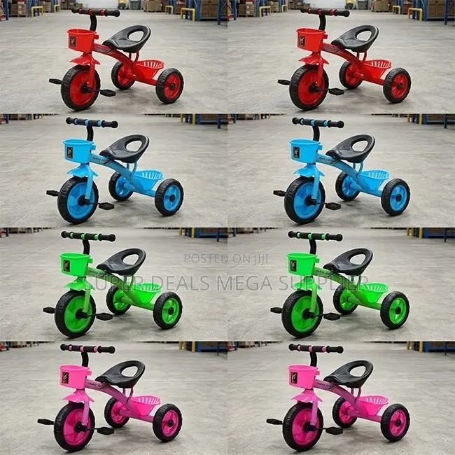 Light Weight Comfortable Seat 1-3yrs Age 3 Wheels Kids Tricycles