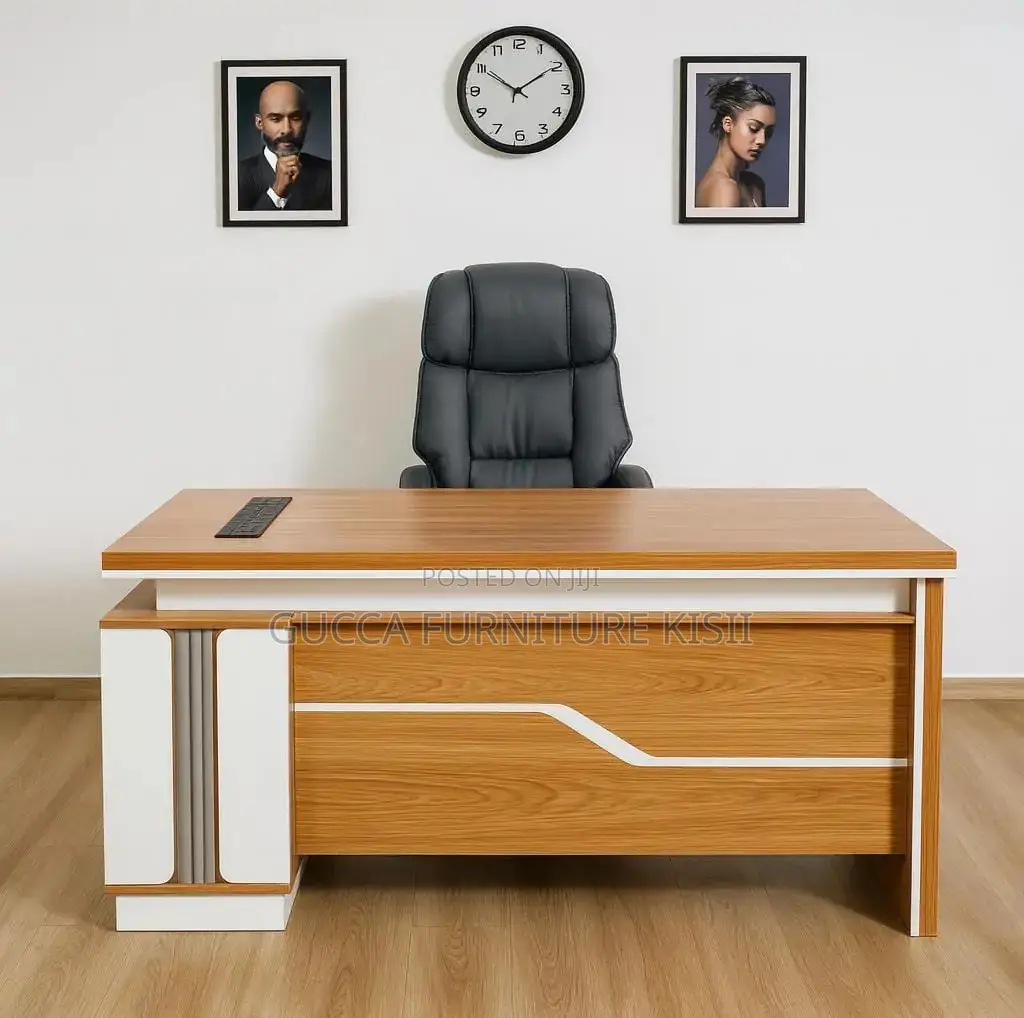 Office Desk; 160cm L-Shaped Executive Office Table