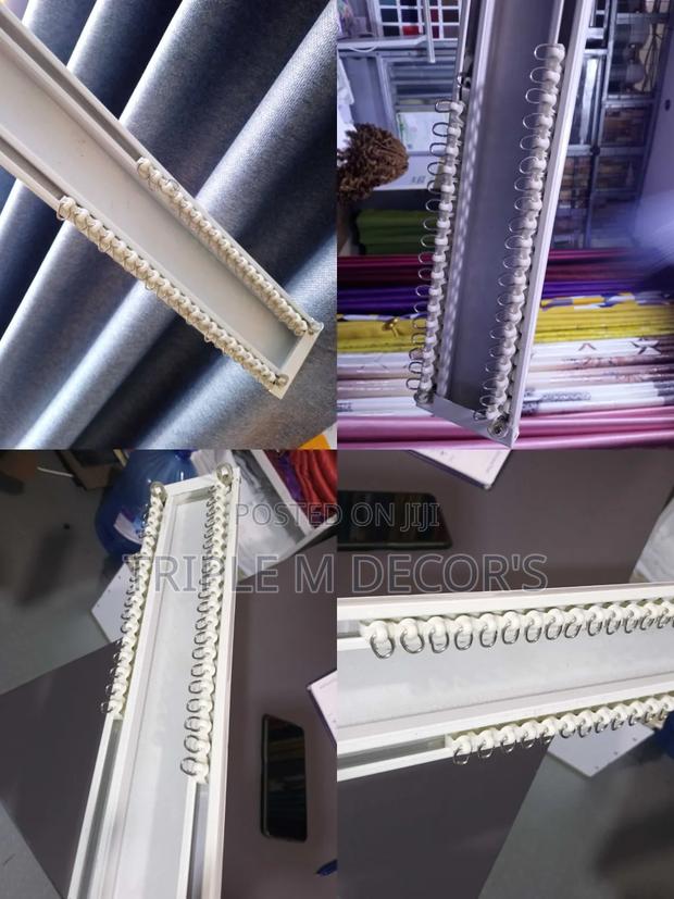 Double Curtain Rails With Smooth Silent Gliders