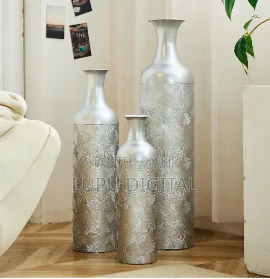 3pcs Set Metallic Vases
