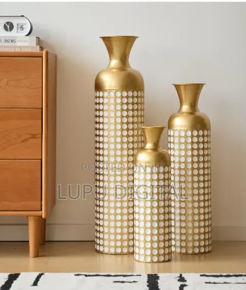 3pcs Set Metallic Vases