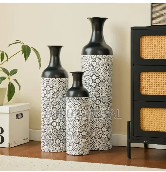 3pcs Set Metallic Vases