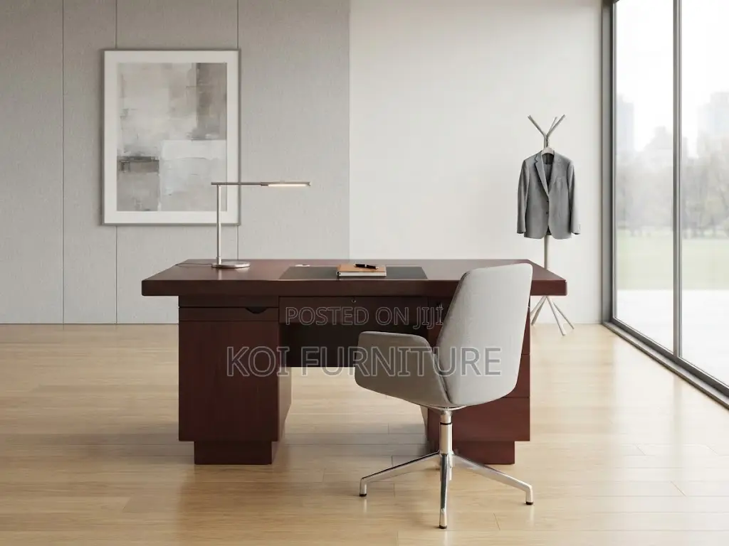Office Desk; 1400MM Executive Modern Home Work Mahogany Desk