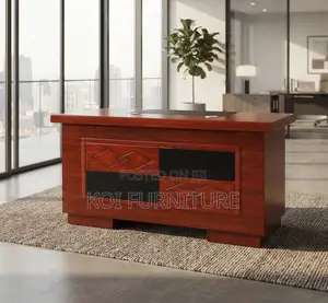 Office Desk; 1400MM Executive Modern Home Work Mahogany Desk