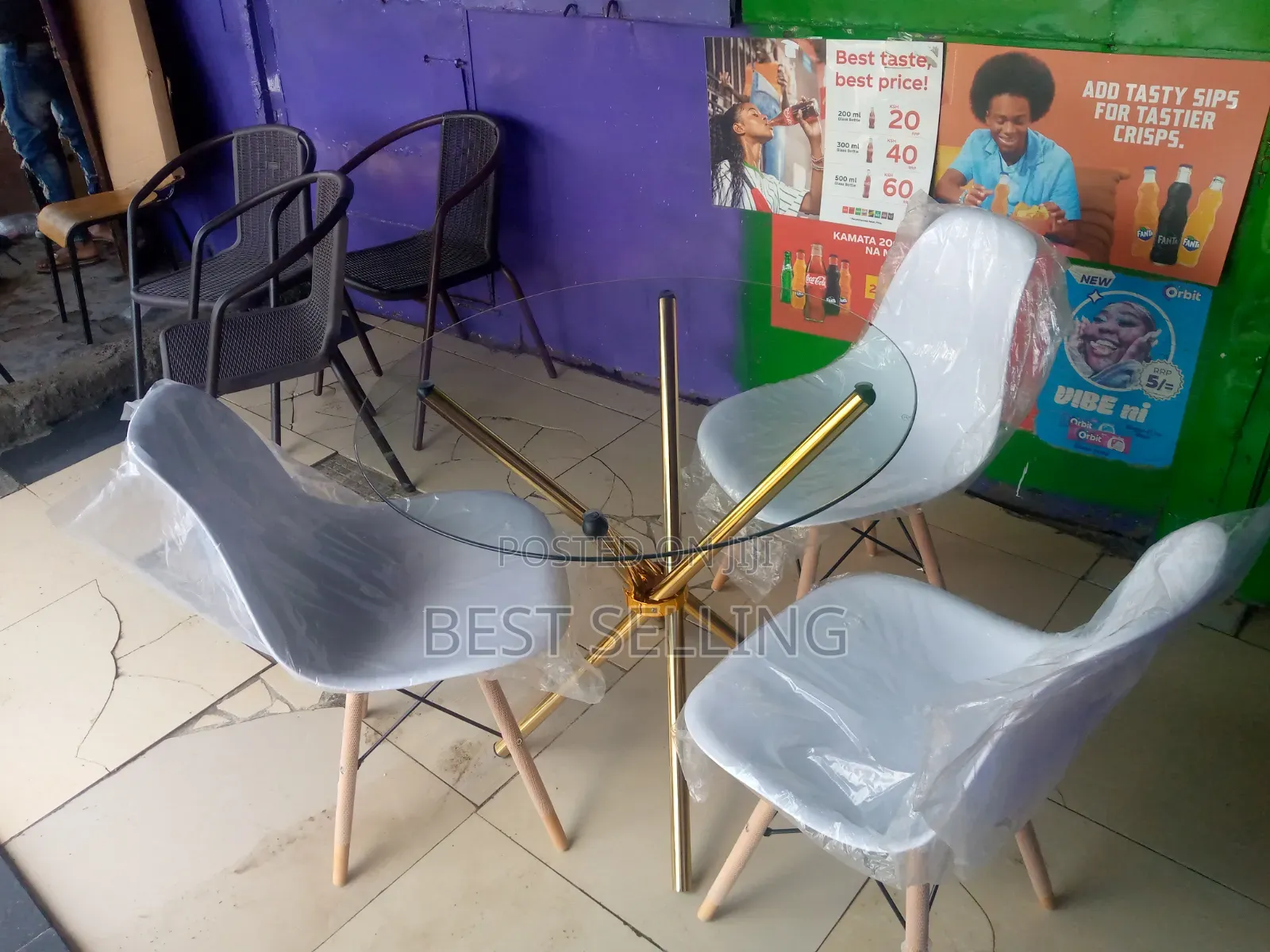 Modern Indoor or Outdoor Table and Chairs Set
