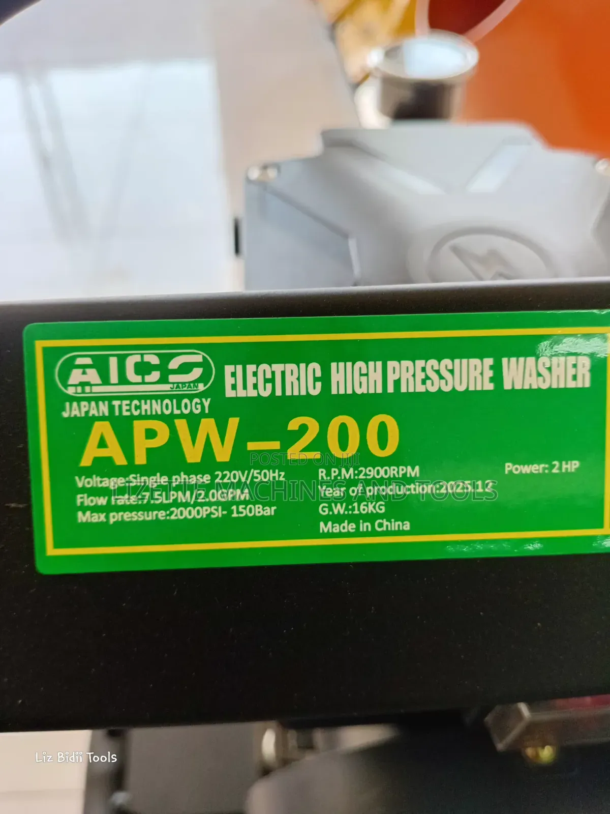 APW-200 Aico 2000psi Electric High Pressure Washer