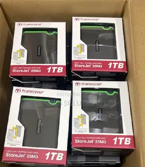 1 TB Transcend External/Portable Hard Drive (USB 3.1 Gen 1)