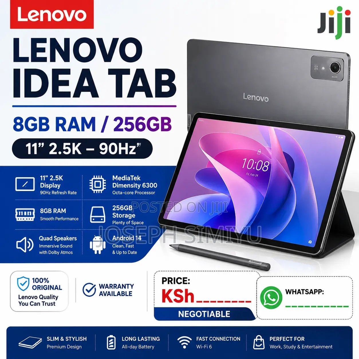 New Lenovo Tab 256 GB Gray