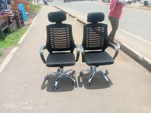 Modern Mesh Chair With Headrest Support