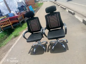 Modern Mesh Chair With Headrest Support