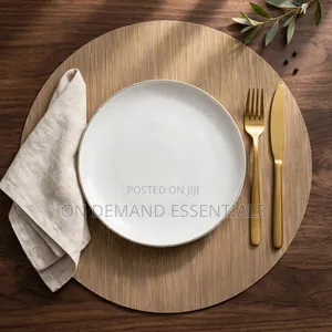 High Quality Metallic Bronze Effect Round Table Mats Price: 6pc