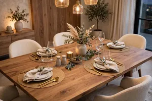 High Quality Metallic Bronze Effect Round Table Mats Price: 6pc