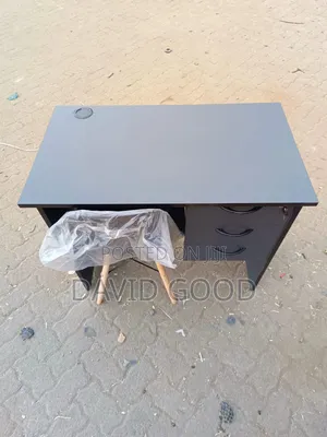 Black Eames Chair and Office Table