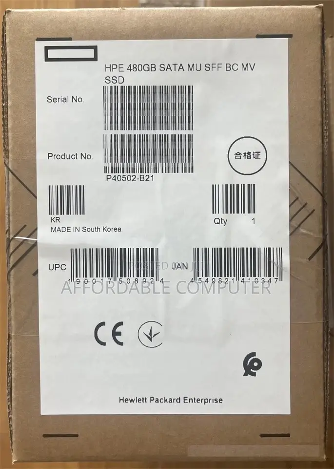 Hpe 480gb Sata 6g Server SSD