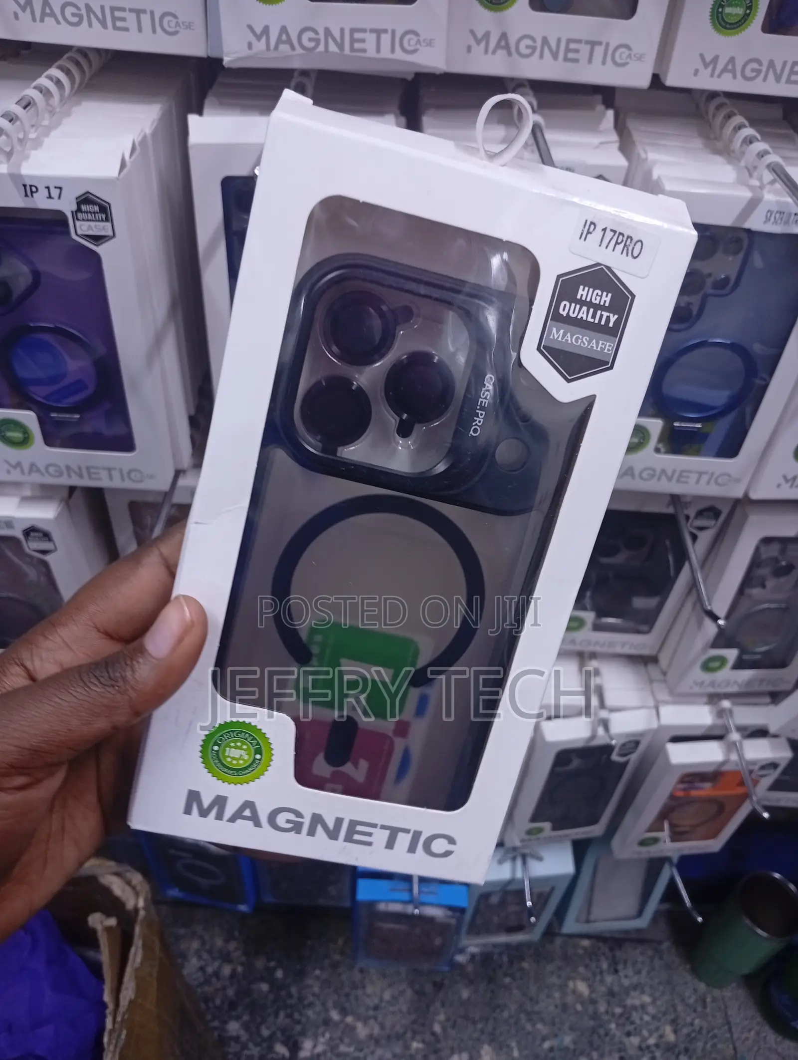 Black MagSafe-compatible Magnetic Case for the iPhone 17 Pro