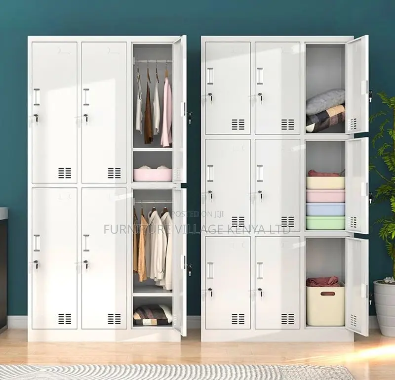 Office Cabinet; 9 Locker Heavy Duty Metallic Office Cabinet