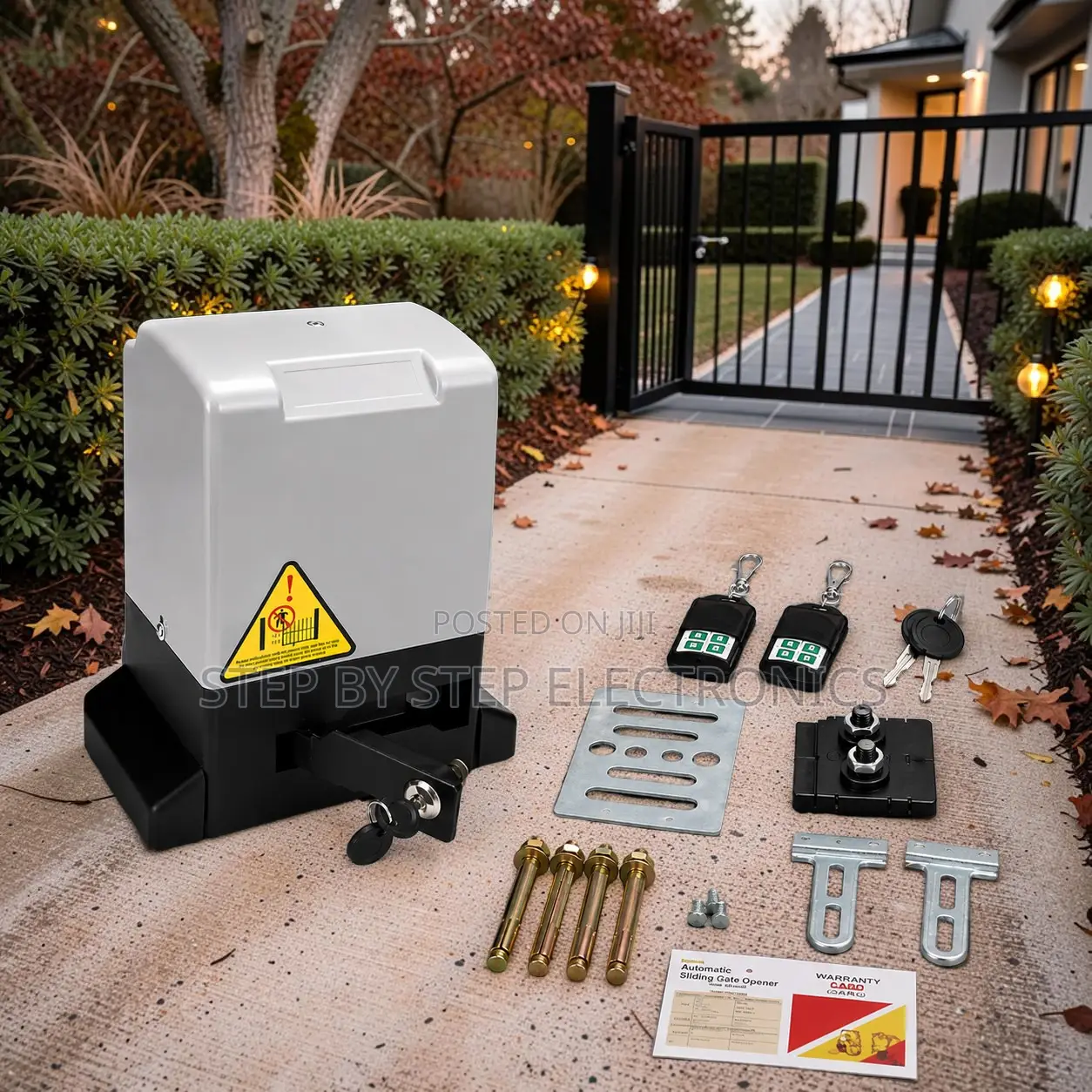 Wireless Remote Control Automatic Sliding Gate Opener Complete Kit