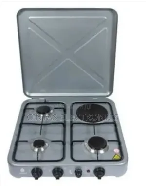 Nunix 3 Gas + 1 Electric Hot Plate Table Top Cooker