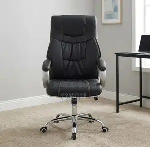 Office Chair : Executive Premium Black PU Leather Office Chair