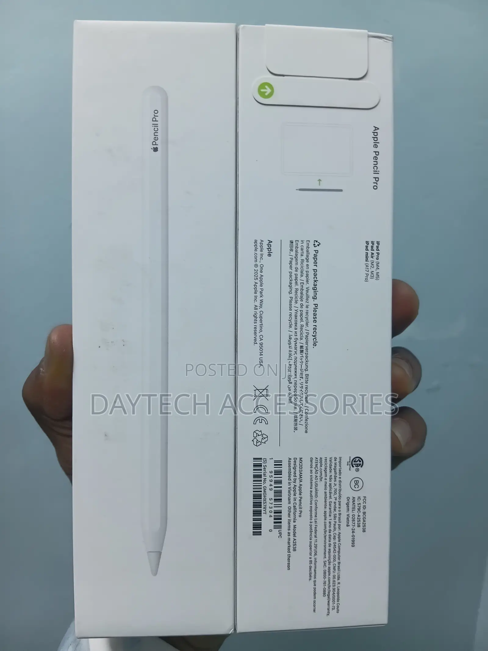 The Apple Pencil Pro Advanced Precision Stylus Pen.