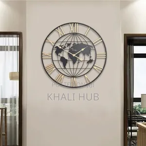 Vintage World Map Wall Clock