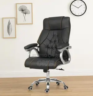 Office Chair : Executive Premium Black PU Leather Office Chair