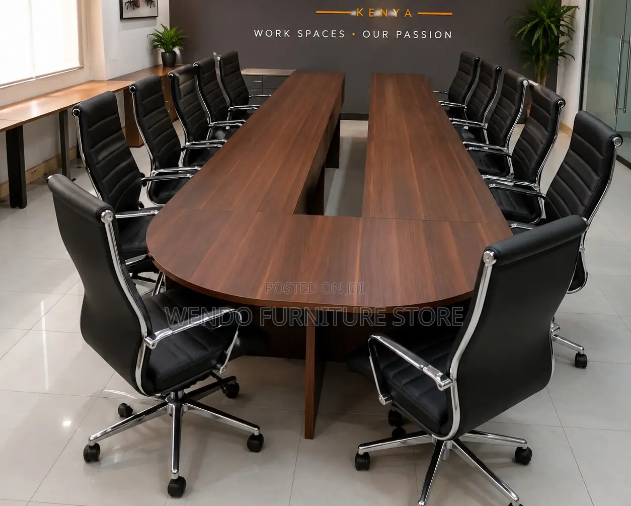 Boardroom Table; 6 Meter Diplomatic U Shape Boardroom Table