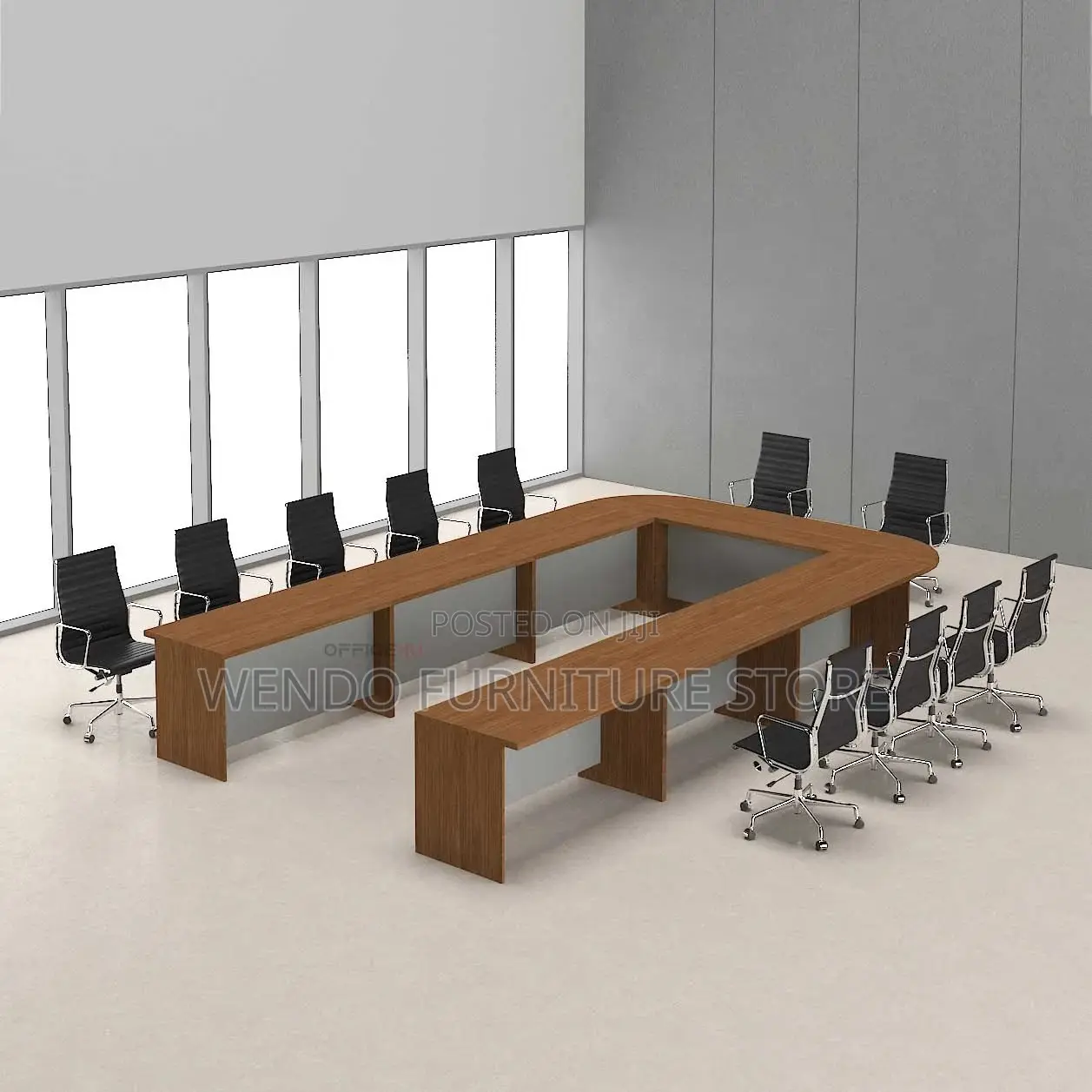 Boardroom Table; 6 Meter Diplomatic U Shape Boardroom Table