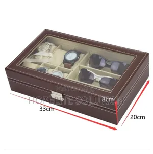 9 Slot Multi Watch Leather Box Organizer