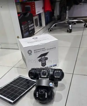 3-Lens Solar PTZ Security Camera: Powered by V380 Pro App