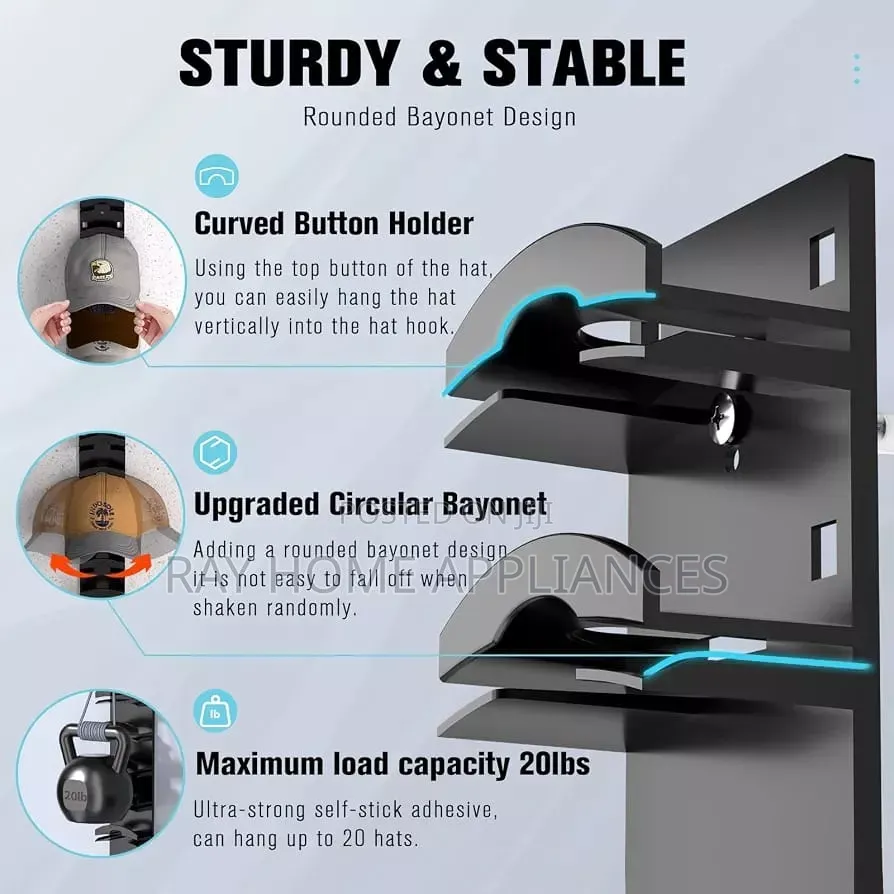Wall-Mounted Cap Organizer Rack