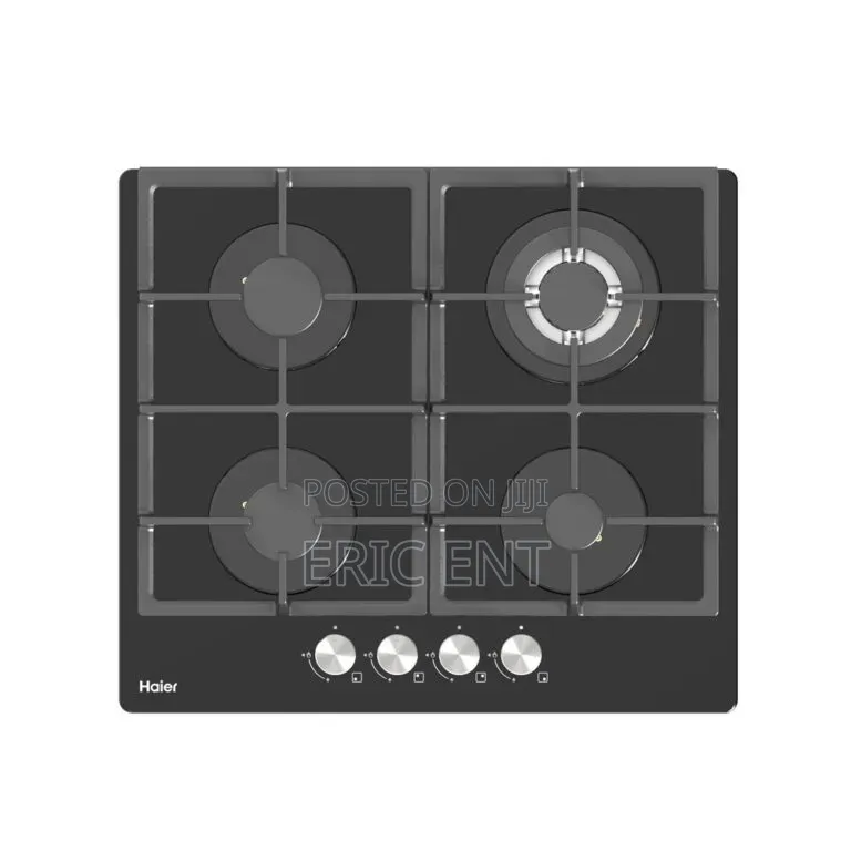 Haier 4-Burner Built-in Cooker HOB-S460FBT – Premium Glass Gas Hob
