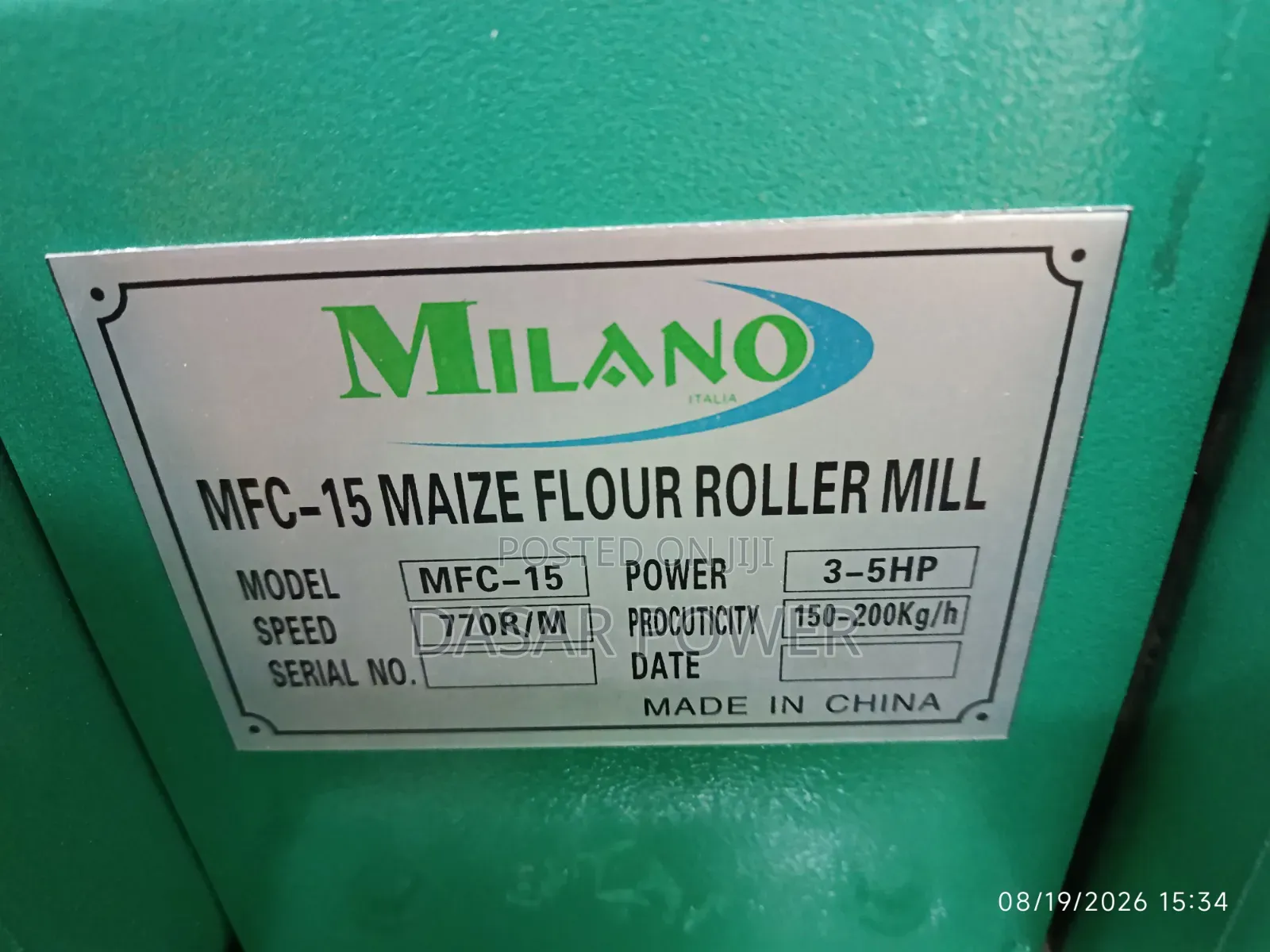 MFM-25 Maize Flour Mill With MFC-15 Maize Flour Crusher Mill