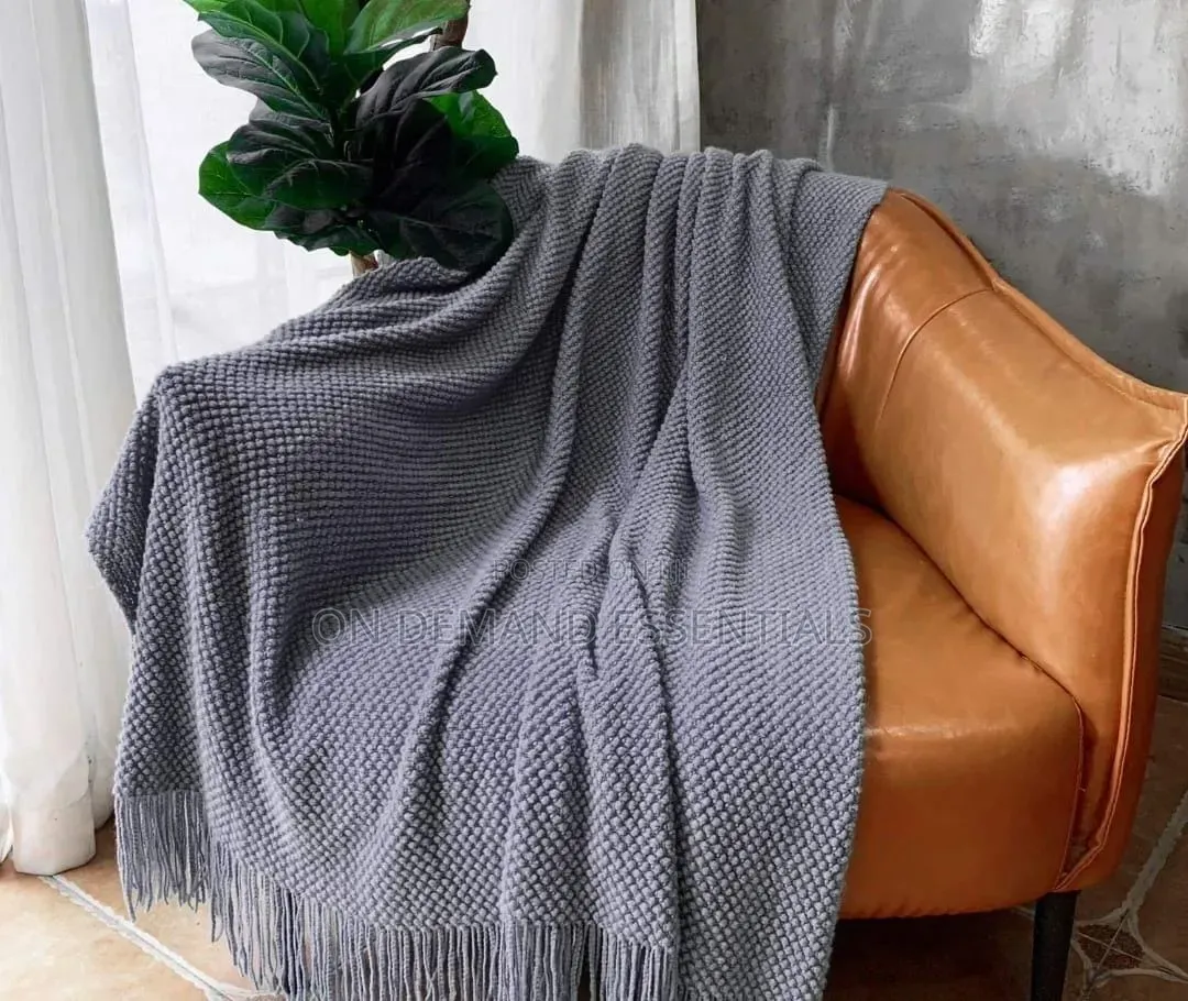 Soft Acrylic Knitted Throw Blanket