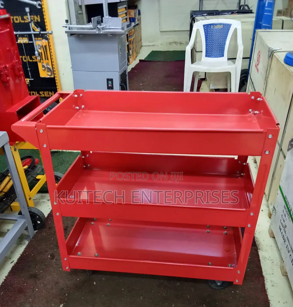 3 Trays Tolsen Tool Cart/ Rolling Workshop Organizer