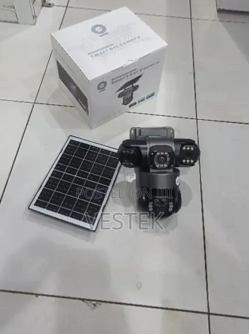 4G Solar Security Camer V380 Pro 3 Lenses Wire-Free Color Night Vision