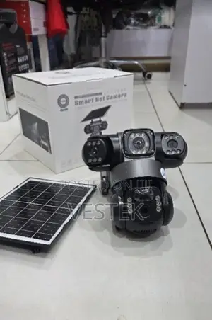 3Lens 4G LTE PTZ Solar Camera V380 Pro Control,Full-Color Night Vision