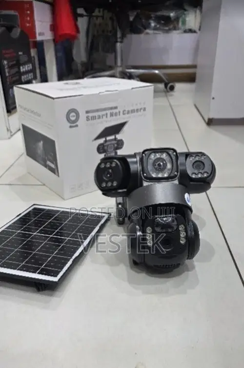 3Lens 4G LTE PTZ Solar Camera V380 Pro Control,Full-Color Night Vision