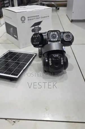 4G Solar Security: Triple Lens Panoramic PTZ via V380 Pro App