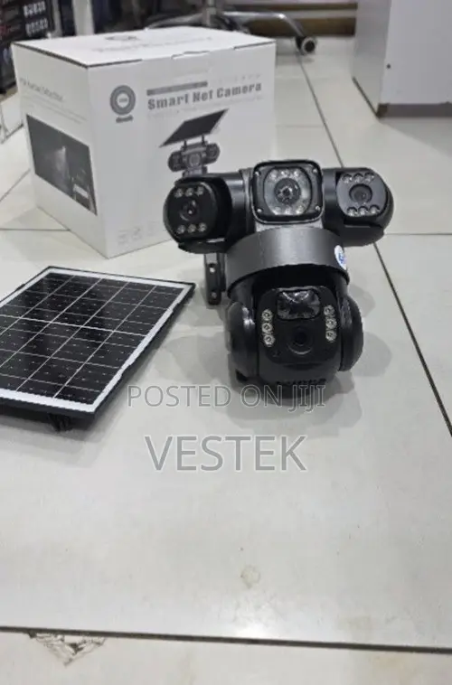 4G Solar Security: Triple Lens Panoramic PTZ via V380 Pro App