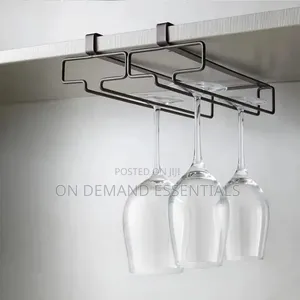 Punch Free Wine Glass Holder Under Cabinet Champagne Glass Rack