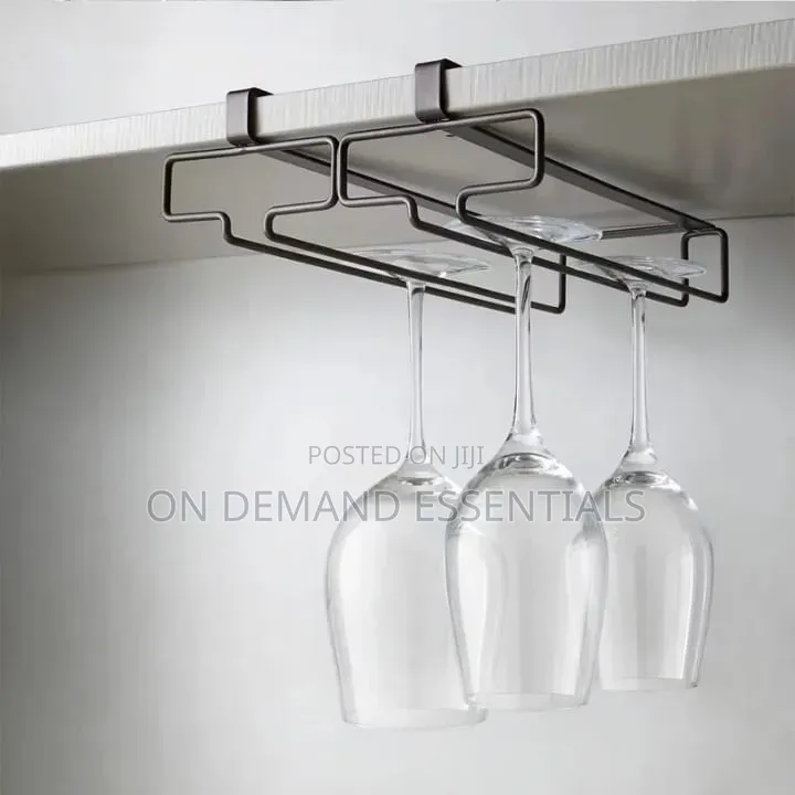 Punch Free Wine Glass Holder Under Cabinet Champagne Glass Rack