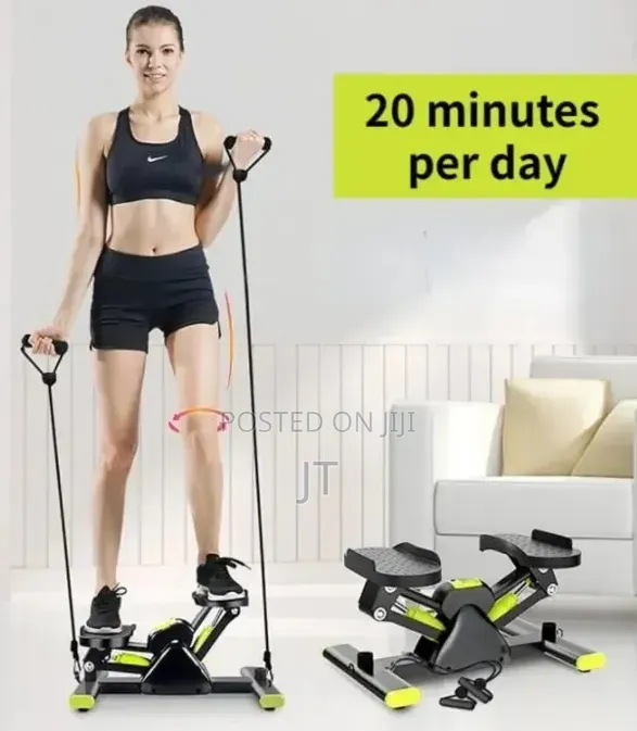 V-Shaped Pedal Trainer (Rock Stepper) With Elastic Rope and Mat