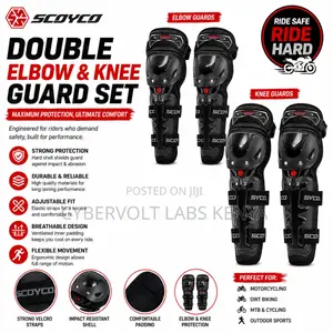 SCOYCO Double Elbow Knee Guards – Motorcycle Protective Gear Set