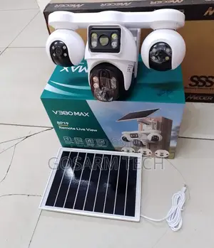 V380 4-Lens 4G Solar CCTV Camera Outdoor PTZ Security Camera