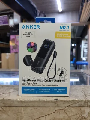 Anker mAh 165w Powerbank With Retractable Cable